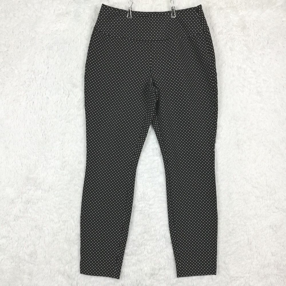 Cabi Womens Pants Skinny Trouser Black Check Polka Dot Business Career Stretch 4